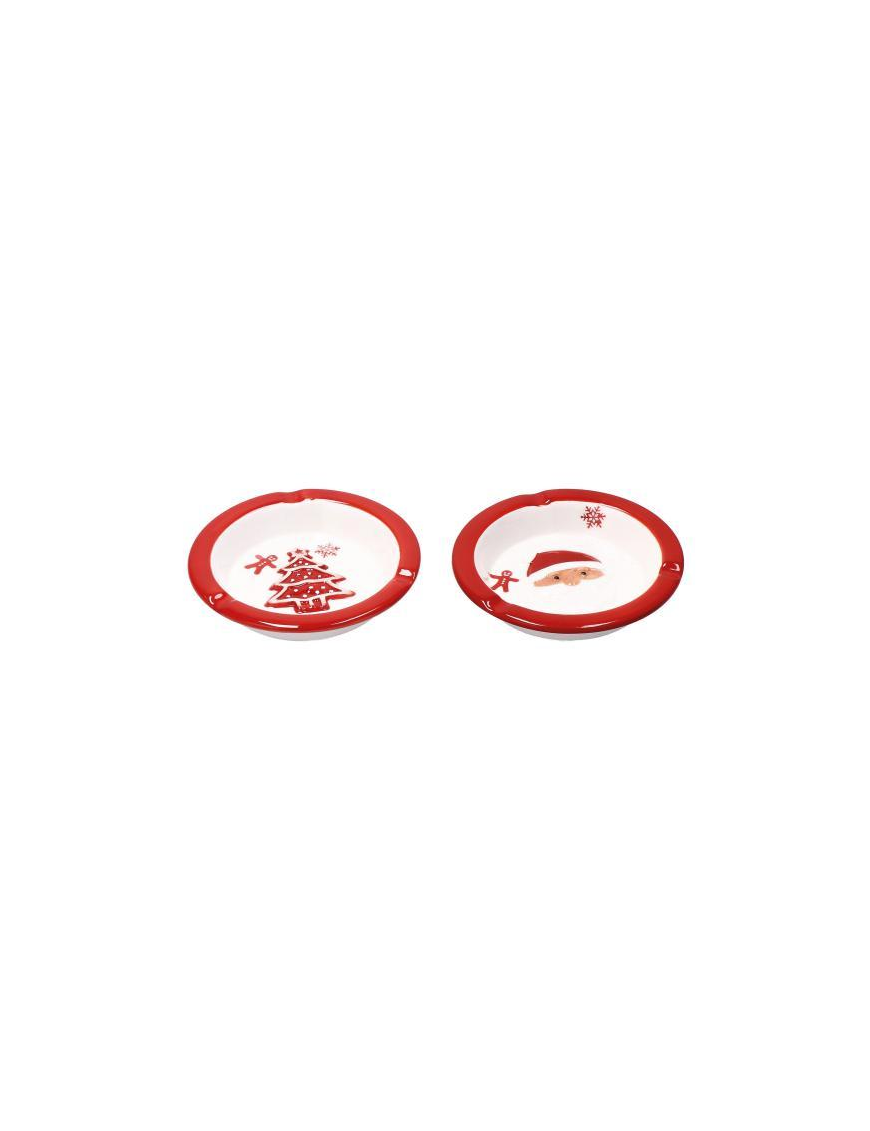 XMAS LINE CERAMIC ASHTRAY 13cm