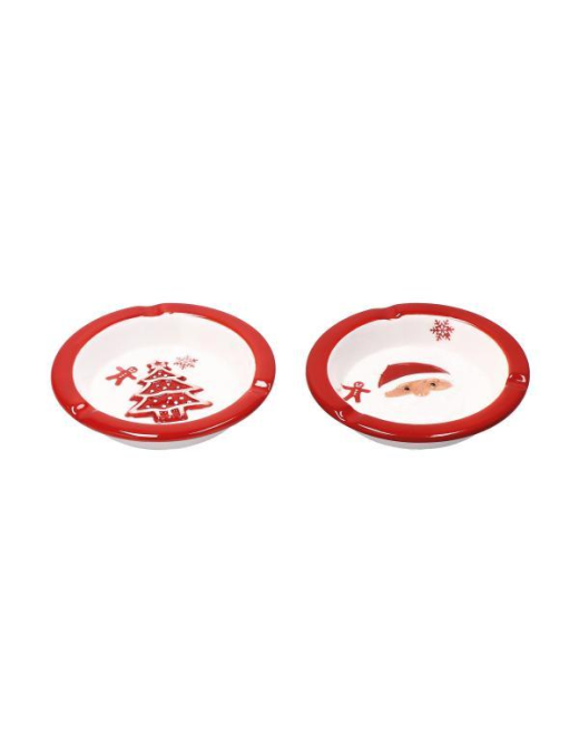 XMAS LINE CERAMIC ASHTRAY 13cm