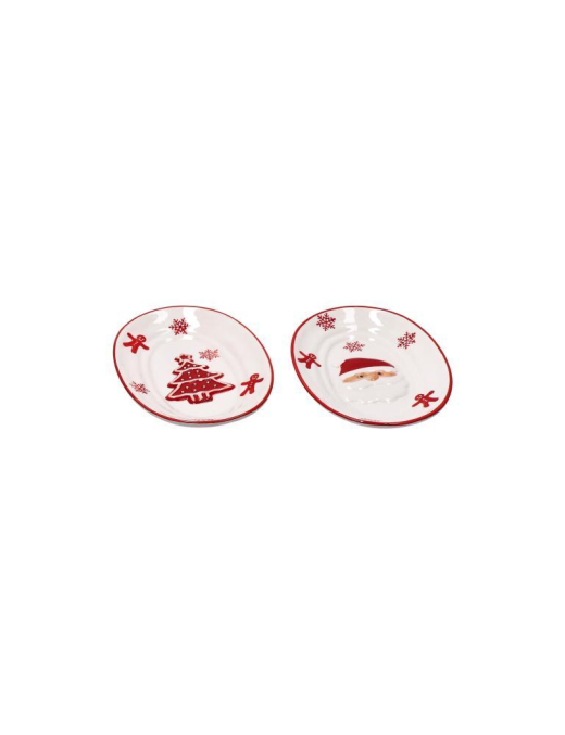 XMAS LINE OVAL TRAY 21x15cm