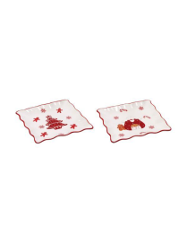 XMAS LINE SQUARE TRAY 30cm