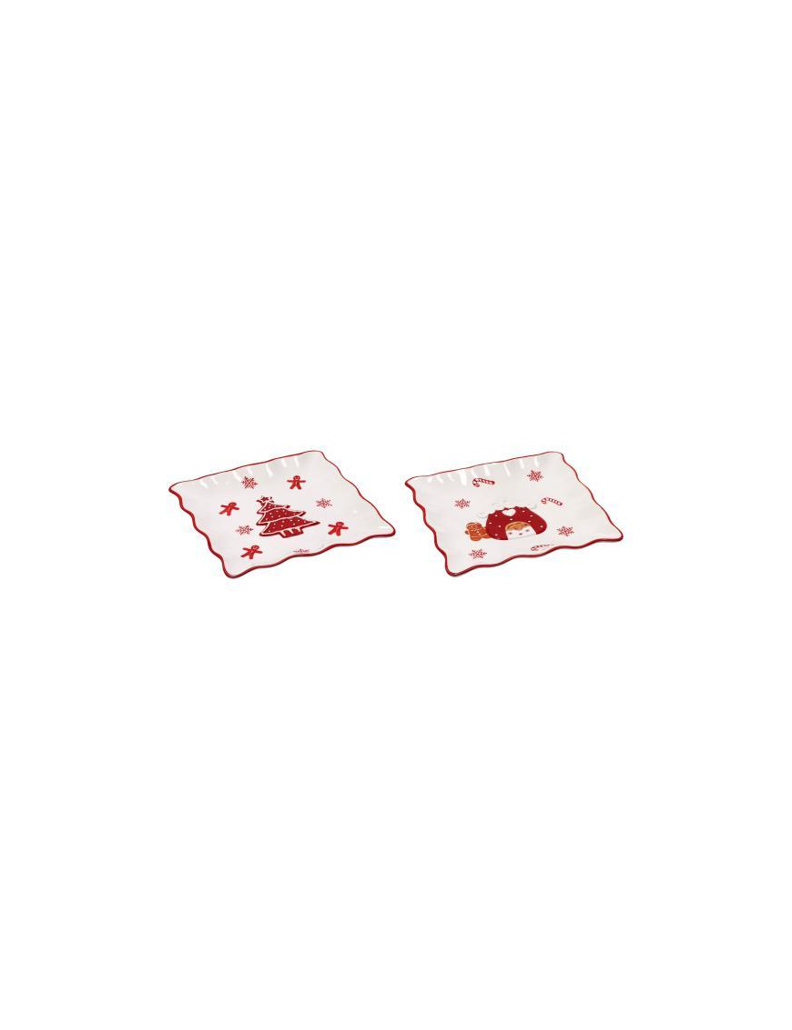 XMAS LINE SQUARE TRAY 30cm