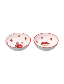 XMAS LINE ROUND BOWL 15cm