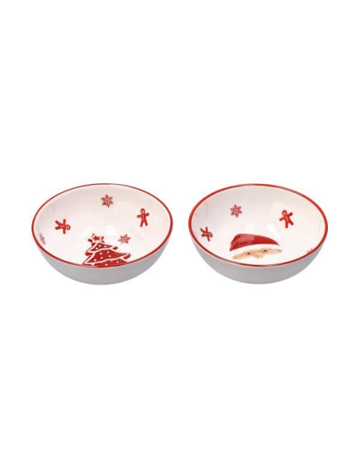 XMAS LINE ROUND BOWL 15cm