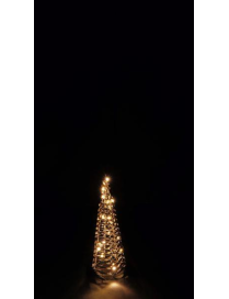 LINEA ORO ALBERO NATALE 20 LED 12x40cm