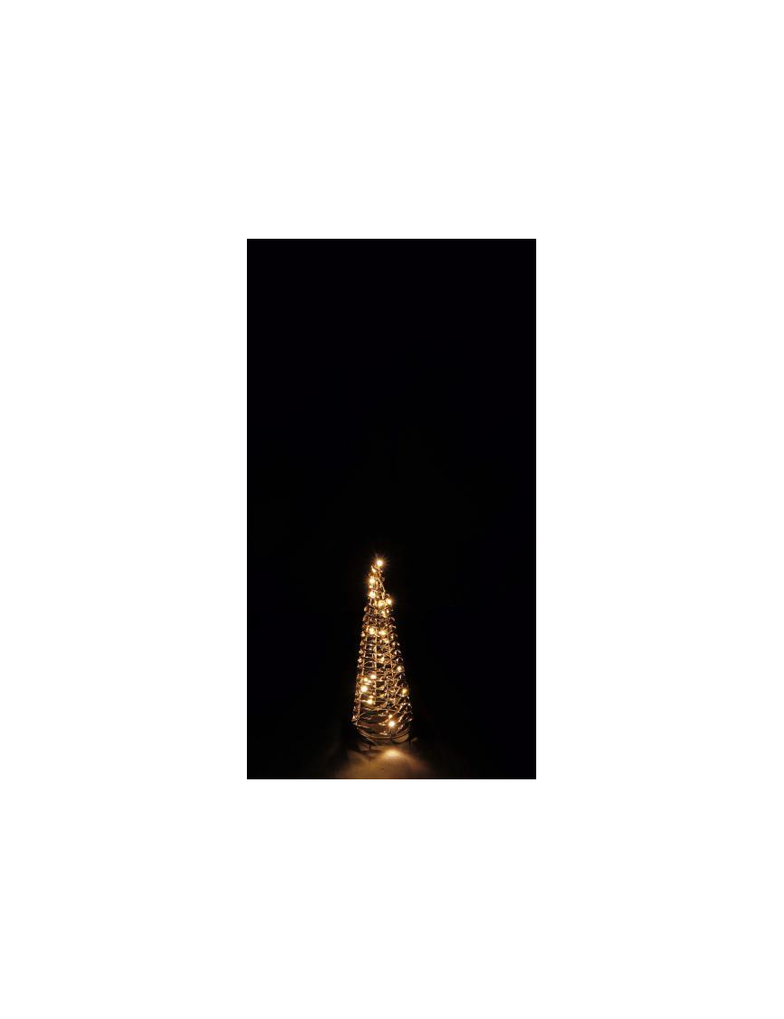 LINEA ORO ALBERO NATALE 20 LED 12x40cm