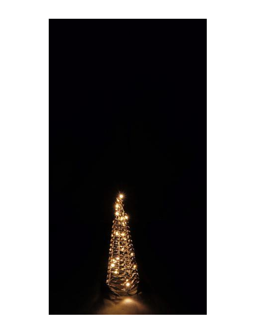 LINEA ORO ALBERO NATALE 20 LED 12x40cm