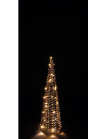 LINEA  ORO ALBERO NATALE 30 LED 16x60cm