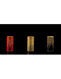 GLASS CYLINDER LAMP 10x20cm 15LED