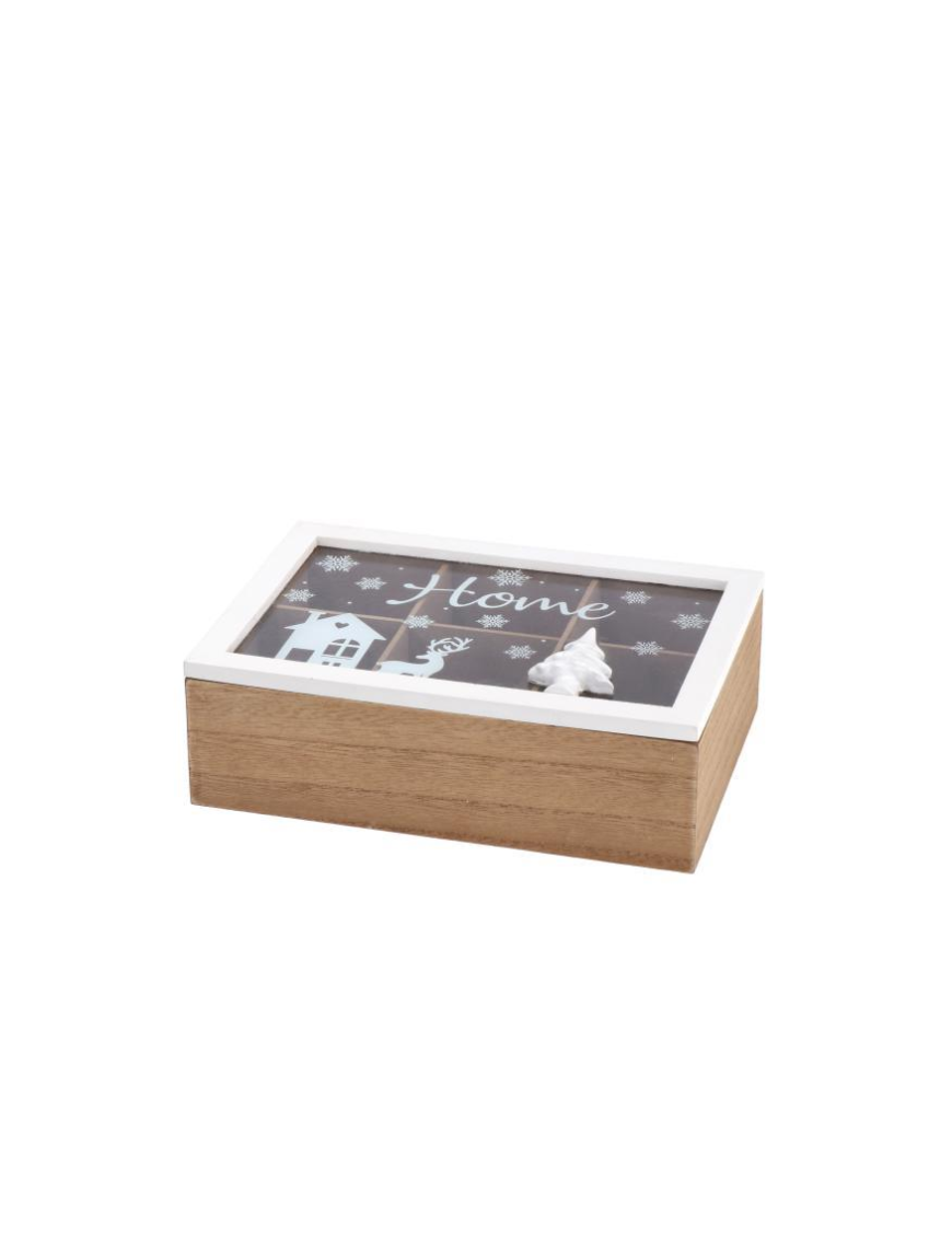 SCATOLA LEGNO PORTA BUSTINE THE 24x16cm
