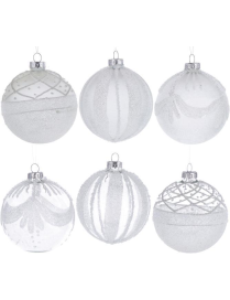 GLASS LINE TRANSPARENT SPHERE 8cm