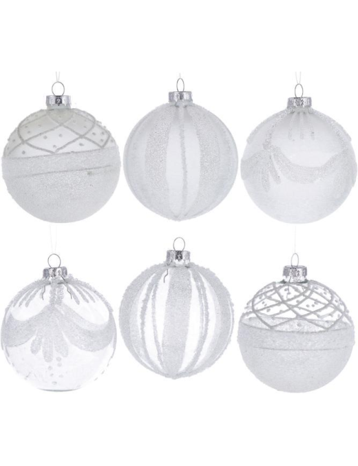 GLASS LINE TRANSPARENT SPHERE 8cm