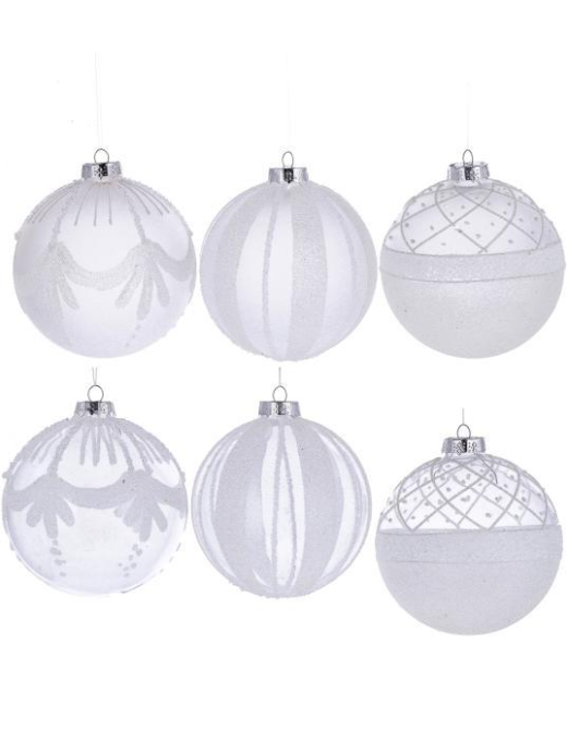 GLASS LINE TRANSPARENT SPHERE 12cm