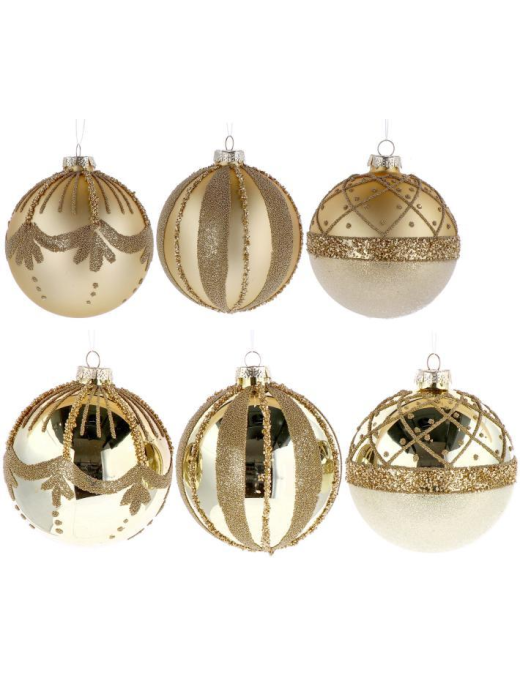 GLASS LINE GOLD SPHERE 10cm