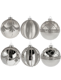 GLASS LINE SILVER SPHERE 12cm