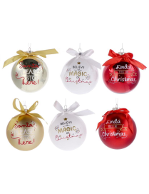 GLASS SPHERE LINE ASSORTED COLORS 10cm