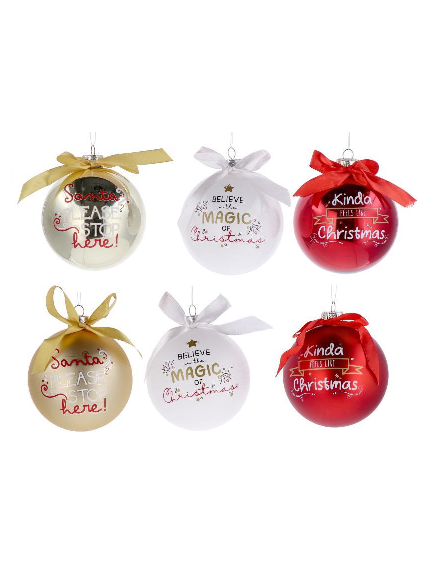 GLASS SPHERE LINE ASSORTED COLORS 10cm