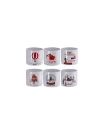 15x13cm CERAMIC VASE WITH RESIN DECORATION