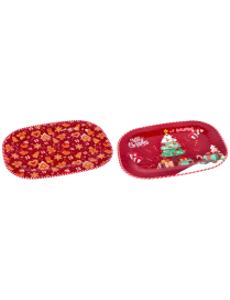 XMAS LINE MELAMINE RECTANGULAR TRAY 42x31cm