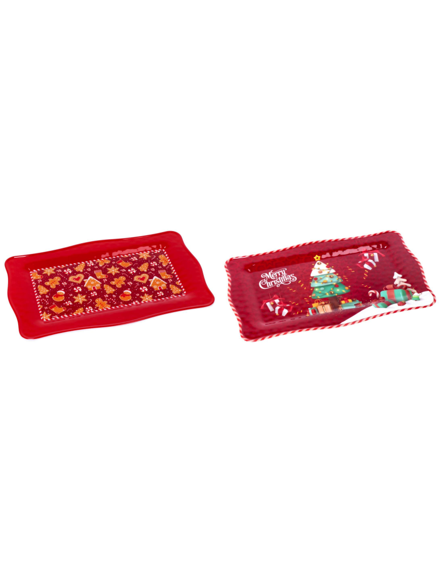 XMAS LINE MELAMINE RECTANGULAR TRAY 36x23cm