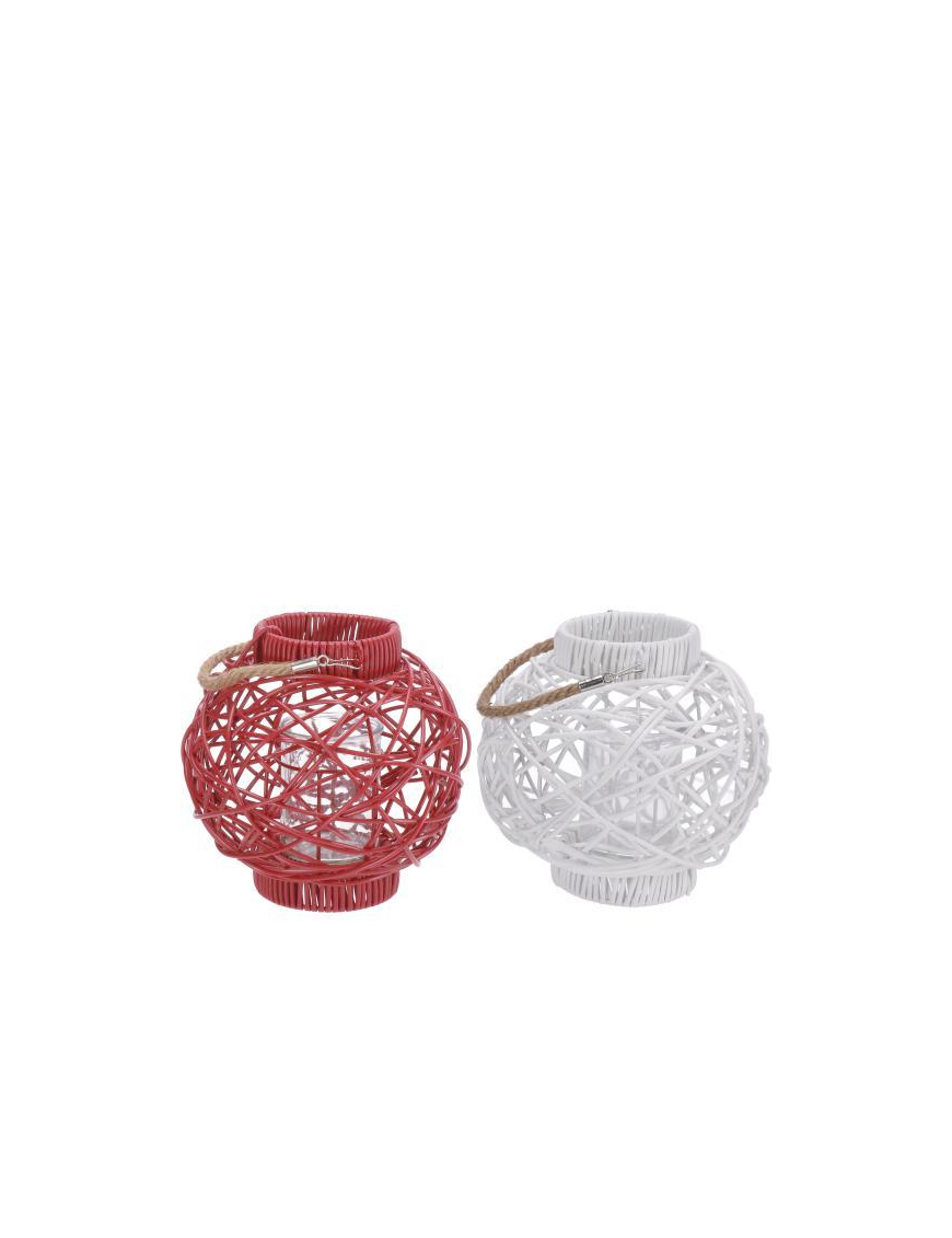 22cm woven candle holder lantern