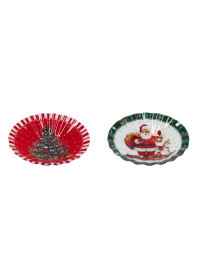 GLASS LINE CHRISTMAS BOWL 24cm
