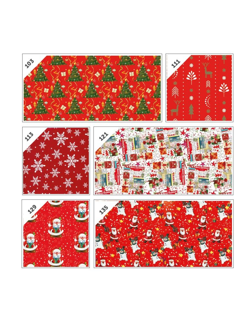ASSORTED CHRISTMAS PAPER ROLL 70x2 MTL