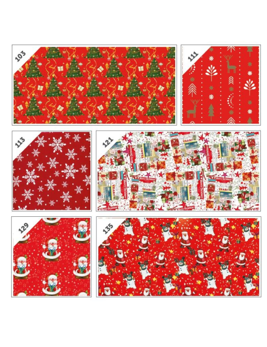 ASSORTED CHRISTMAS PAPER ROLL 70x2 MTL