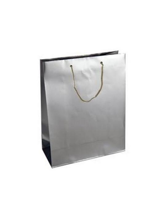 LUXURY COLOR ARGENTO SHOPPER 27x12x37