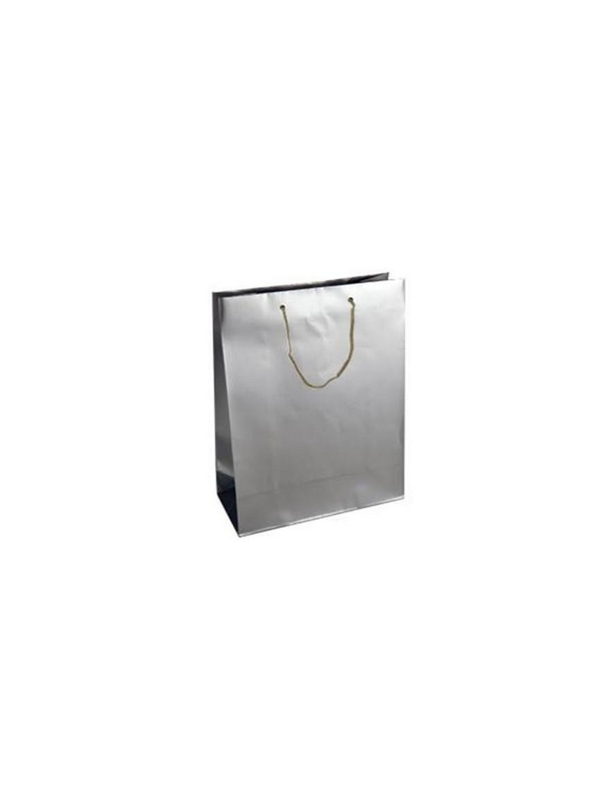 LUXURY COLOR ARGENTO SHOPPER 36x12x41