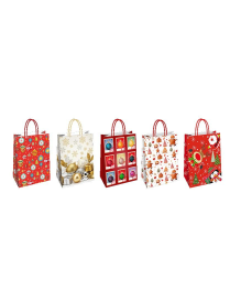 CHRISTMAS PAPER SHOPPER ASSORTED COLORS 23x10x29