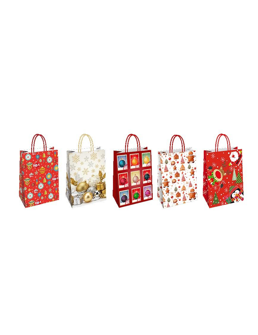 CHRISTMAS PAPER SHOPPER ASSORTED COLORS 23x10x29