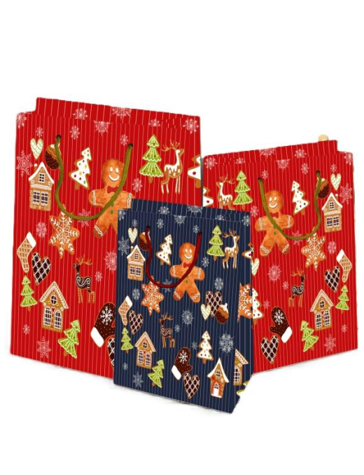 CHRISTMAS SHOPPER PLASTICA NOEL 33x10x45