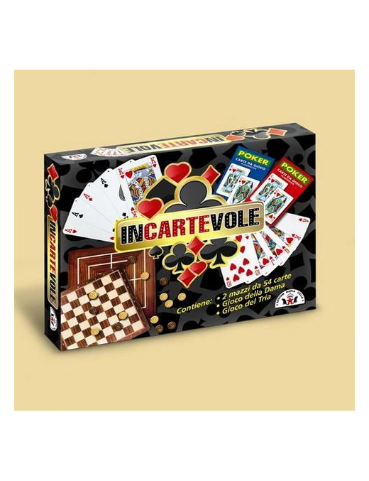 DAMA CON SCACCHI + TRIA CON PEDINE E CARTE