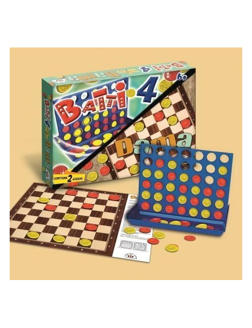 2IN1 GAME CHECKERS + BEAT 4