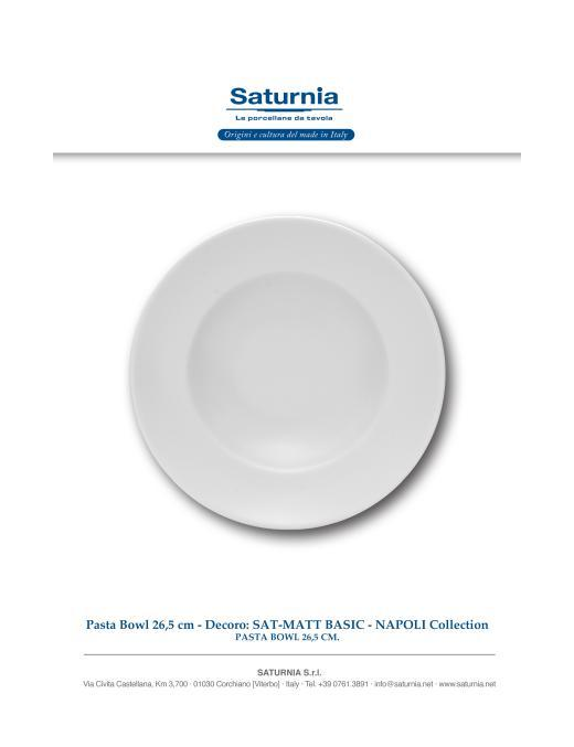SAT-MATT BASIC NAPOLI PASTA BOWL 26,5cm