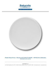 SAT-MATT BASIC SIVIGLIA PIATTO PIANO 28c