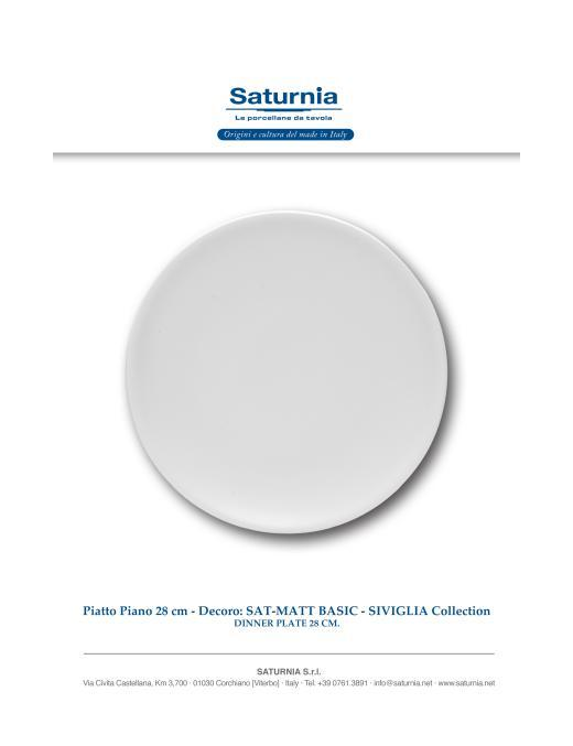 SAT-MATT BASIC SIVIGLIA PIATTO PIANO 28c