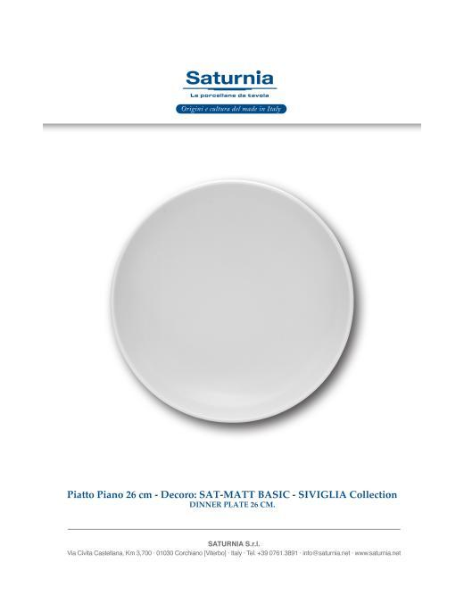 SAT-MATT BASIC SIVIGLIA PIATTO PIANO 26c