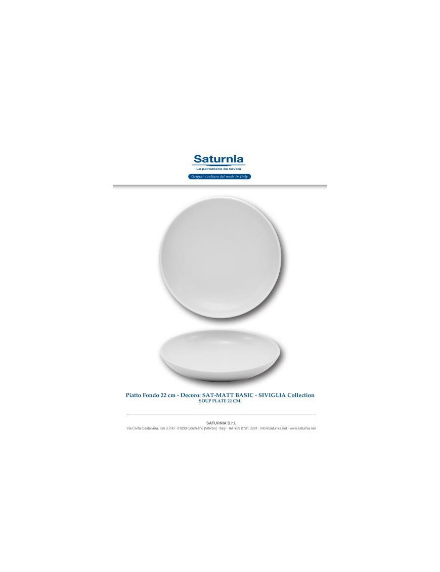 SAT-MATT BASIC SIVIGLIA PIATTO FONDO 22c