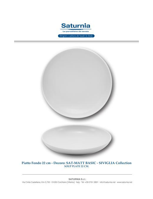 SAT-MATT BASIC SIVIGLIA PIATTO FONDO 22c