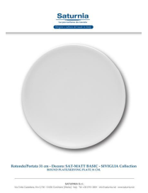SAT-MATT BASIC SIVIGLIA PIATTO PORT 31cm