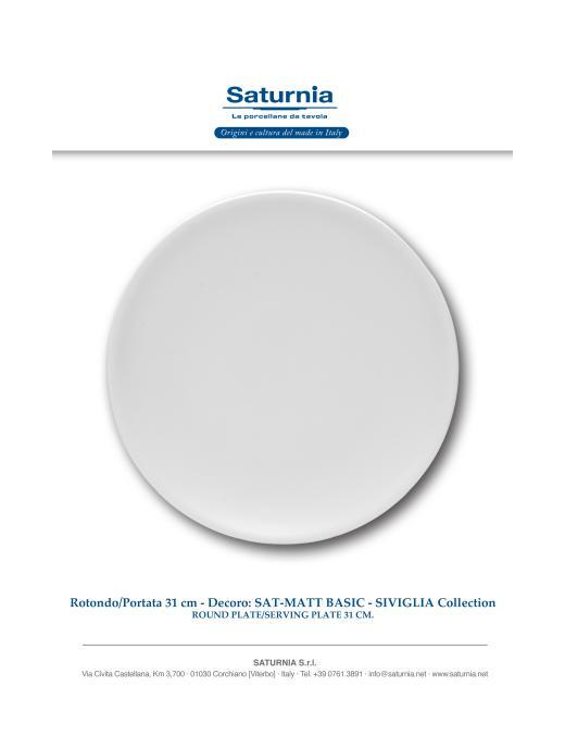 SAT-MATT BASIC SIVIGLIA PIATTO PORT 31cm