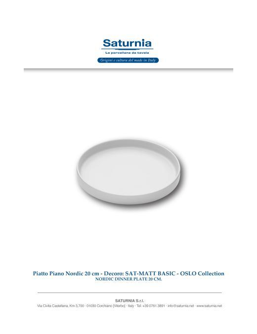 SAT-MATT BASIC OSLO PIATTO NORDIC 20cm