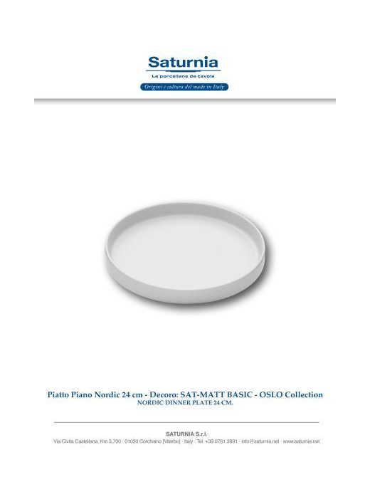 SAT-MATT BASIC OSLO PIATTO NORDIC 28cm