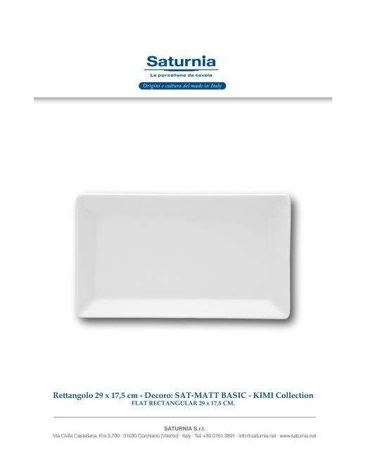 SAT-MATT BASIC KIMI PIATTO RETT. 29x17,5