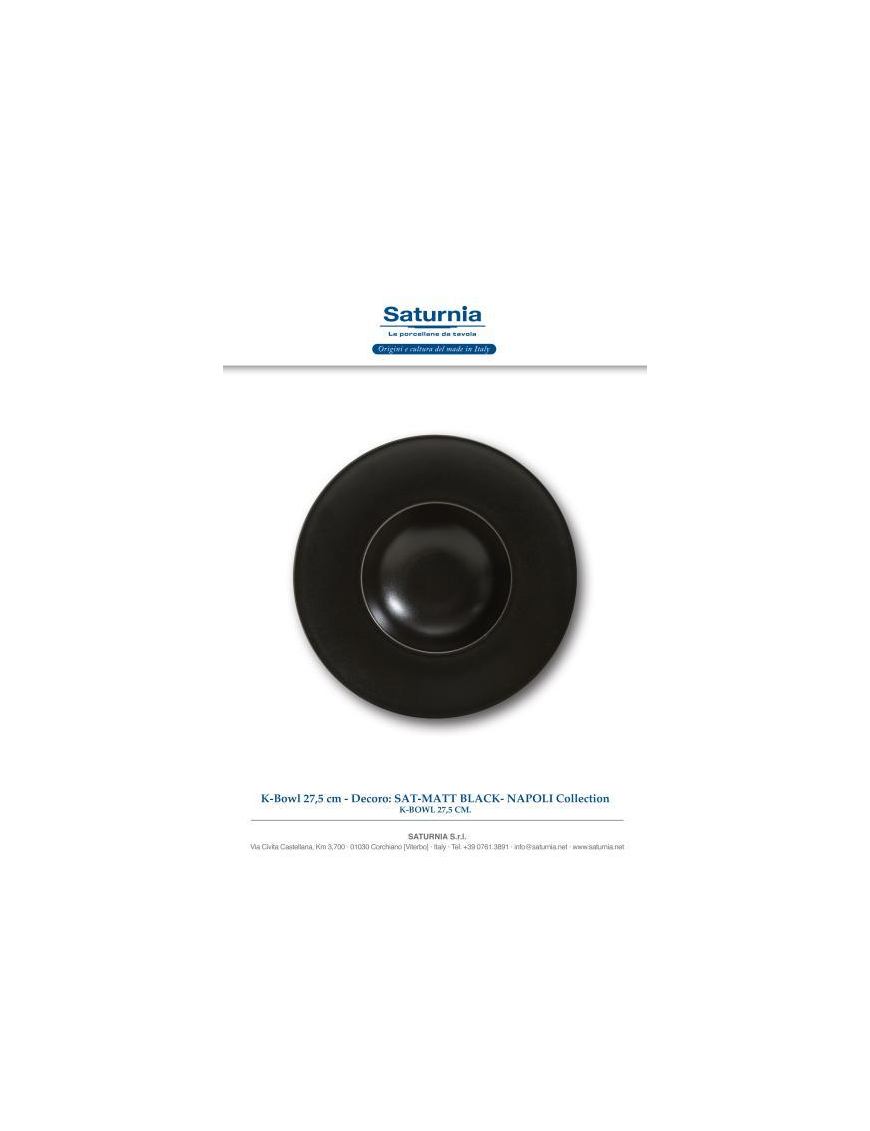 SAT-MATT BLACK NAPOLI K-BOWL 27,5cm
