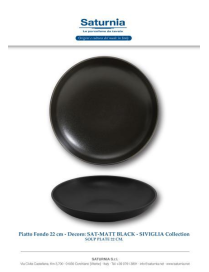 SAT-MATT BLACK SIVIGLIA PIATTO FONDO 22c