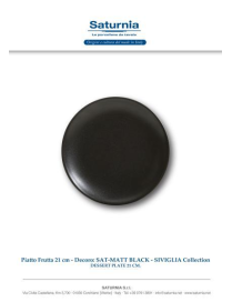 SAT-MATT BLACK SIVIGLIA PIATTO FRUTTA 21