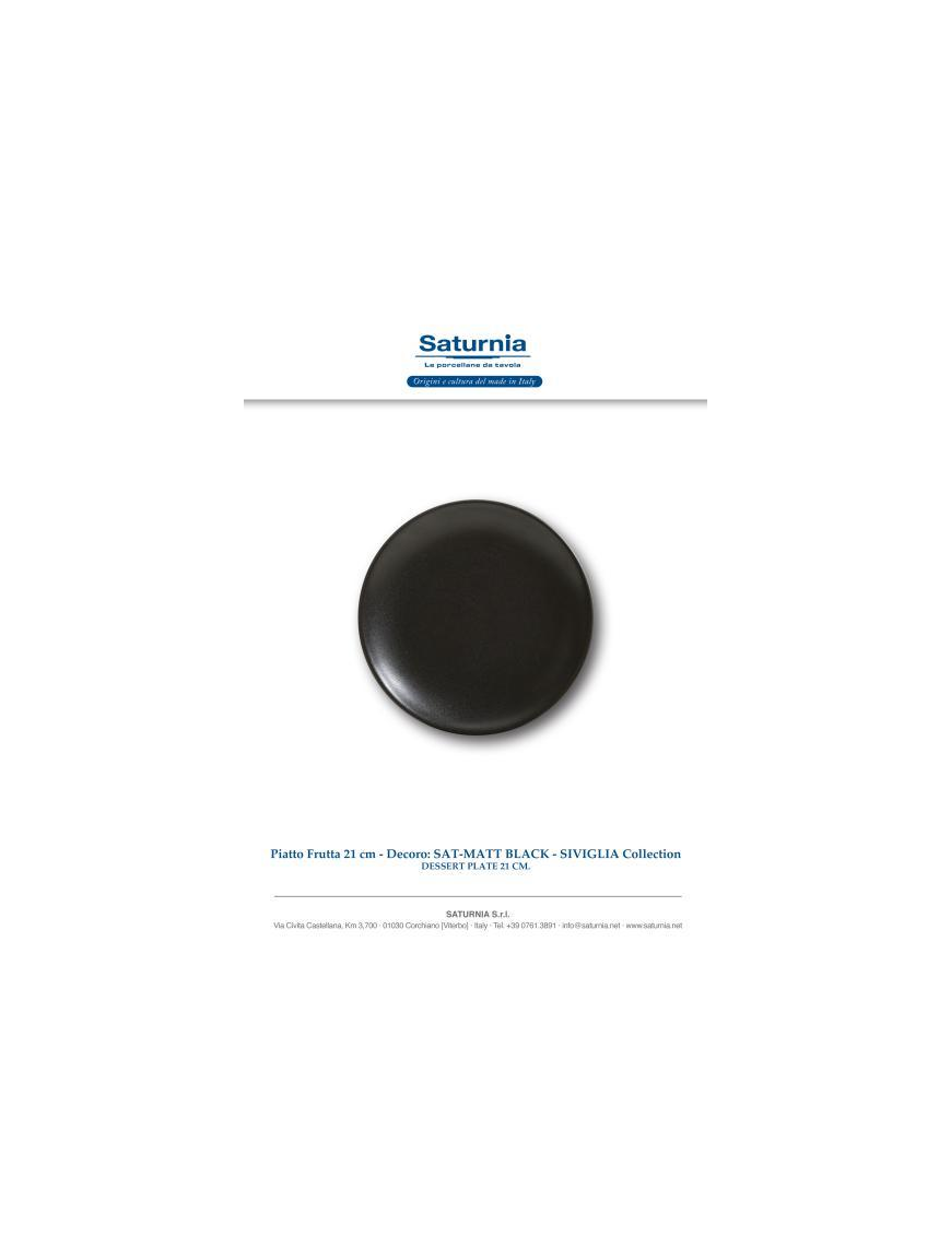 SAT-MATT BLACK SIVIGLIA PIATTO FRUTTA 21