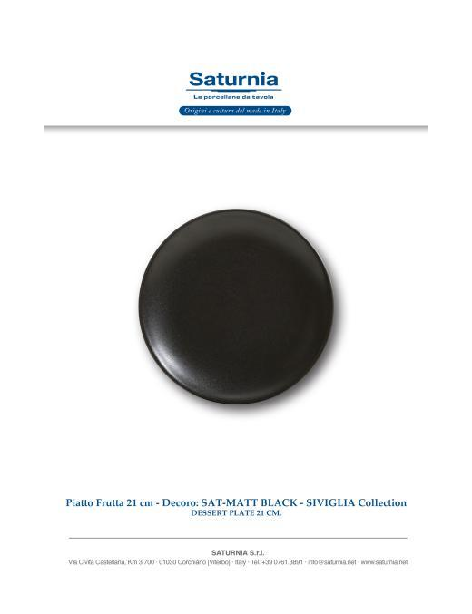 SAT-MATT BLACK SIVIGLIA PIATTO FRUTTA 21